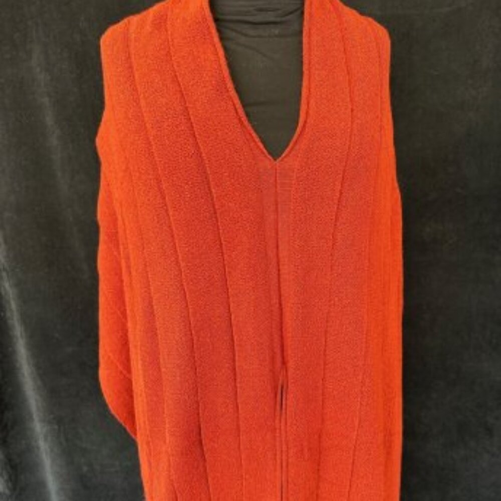 Pleated V- neck topper